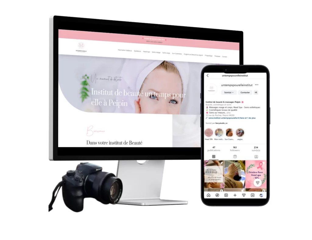 Maintenance & référencement - Institut Un Temps Pour Elle - Institut de beauté Peipin 04200